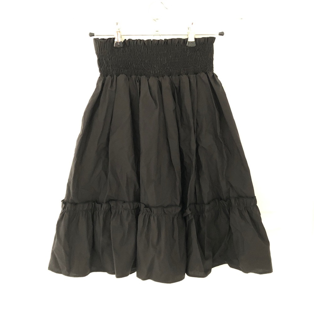 Kate By Laltramoda Black Ruched Skater Skirt